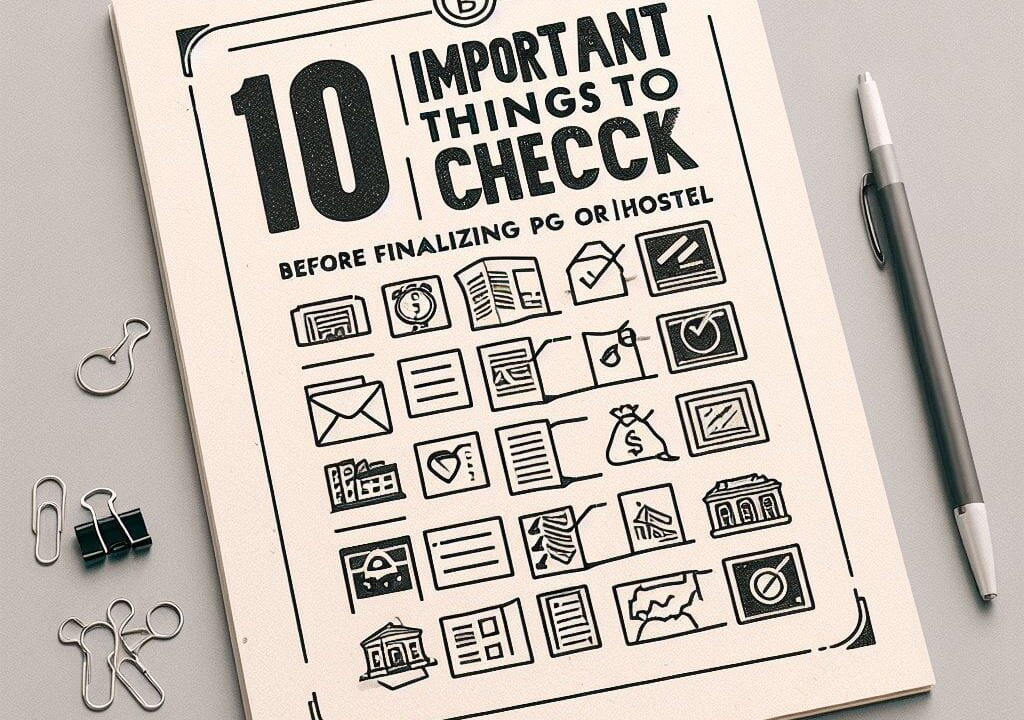 10 Important Things to Check Before Finalizing PG or Hostel