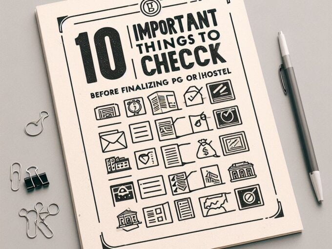 10 Important Things to Check Before Finalizing PG or Hostel